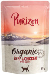 Purizon 6x85g Purizon Organic Marha, csirke & sárgarépa nedves macskatáp