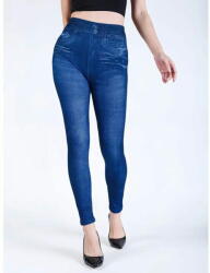  VIVVA® Alakformáló női farmer nadrág, magas derekú farmer leggings, alakformáló nadrág kék farmer leggings kivitelben (L/XL-es méret) | FITDENIM