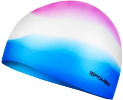 Spokey - ABSTRACT-úszósapka szilikon rózsaszín-fehér-kék