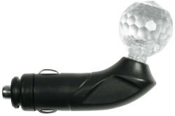 LAMPA "Crystal-Ball" kristálygömb - szivargyújtós dekorvilágítás - zöld - 12V