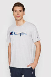 Champion Tricou Big Script Logo 216547 Gri Regular Fit