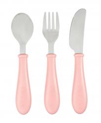 Beaba - Tacâmuri pentru copii 3 piese Pink (913462BB) Set pentru masa bebelusi