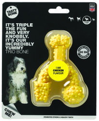 Tasty Bone - Os de nylon trio cub pentru câini de talie mică - Pui (820097N)