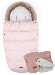Petite&Mars - Set de iarnă 4în1 Comfy Glossy Princess + mânecă Jasie Dusty Pink (VP-F170992)