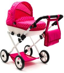 New Baby - COMFORT cărucior pentru păpuși bebe roz cu buline (8596164117651)