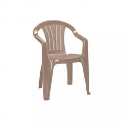  Sicilia kartámaszos műanyag kerti szék, cappuccino (227569)