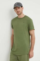 G-Star Raw pamut póló zöld, férfi, sima - zöld S - answear - 11 990 Ft