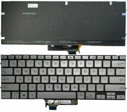 ASUS ZenBook 14 UM431 UM431DA UX431F UX431FA UX431FN UX431FL UX431DA series háttérvilágítással (backlit) amerikai angol (US) ezüst laptop/notebook billentyűzet gyári