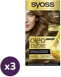 Syoss Color Oleo intenzív olaj hajfesték 6-80 mogyoró szőke (3x1 db) - beauty