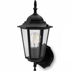 Lumileds Kültéri kerti fali lámpa E27 LANTERN TO UP Fekete BELLIS LUMILED (LUMOGR0110)