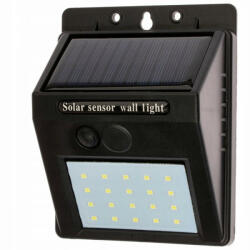 Masterled LED napelemes reflektor 3W 5500-6000K hideg IP65 fekete alkonyérzékelő (LVTSOL0120)