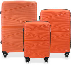  Polipropilén Bőrönd Szett - 3 Az 1-Ben Készlet 008-Es Modell - Narancssárga (PP08-ORANGE-SET)