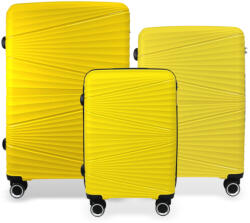  Polipropilén Bőrönd Szett - 3 Az 1-Ben Készlet 008-Es Modell - Sárga (PP08-YELLOW-SET)