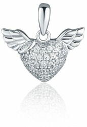  JVD Népszerű ezüst szív medál szárnyakkal SVLP1142X61BI00