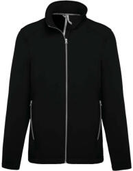 Kariban férfi két rétegű softshell dzseki KA424, Black-2XL