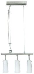 Landlite CL-004 függő lámpa, 3x60W, opal üveg, matt nikkel - bolt