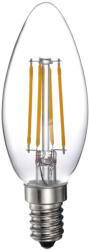 Landlite LED filament, E14, 4W, 400lm, 2700K, gyertya formájú fényforrás (LED-C35-4W/FLT)