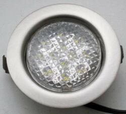 Landlite LED-06D-3X1, 0W, 3db 1, 0W LED 12V, beépíthető lámpa szett (3 db-os LED szett), LED: fehér, lámpa: króm
