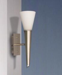Landlite ONELLA modern fali lámpa 1xE14 max 40W 230V (matt króm / fehér üveg) - bolt
