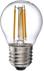 Landlite LED filament, E27, 4W, G45, 400lm, 2700K, kisgömb formájú fényforrás (LED-G45-4W/FLT)