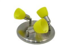Landlite CLE-230A fali spotlámpa, 3x60W, sárga búrával, matt króm kivitel