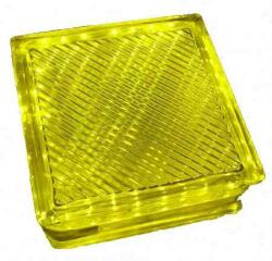 Landlite LED-G10-1x2W, sárga kristálytégla lámpa