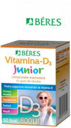 Beres Pharmaceuticals - Vitamina D3 Junior 800 UI, 50 cpr, Beres Pharmaceuticals - vitaplus