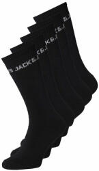Jack&Jones Junior 5 pár hosszú szárú gyerek zokni Basic 12219499 Fekete (Basic 12219499)