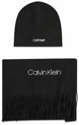 Calvin Klein Sál és sapka szett Basic Wool Beanie+Scarf K50K507552 Fekete (Basic Wool Beanie+Scarf K50K507552)