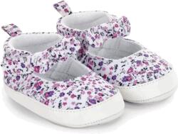 Sterntaler Pantofi pentru bebelusi, Sterntaler, roz cu imprimeu flori, textil, 17-18, 6-12 luni