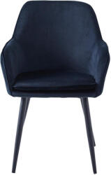  Set 8 scaune living, Levan Colenis gama lux, catifea metal, 85x55x47 cm, negru