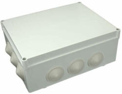 PAWBOL S-BOX 606 falon kívüli műanyag kötődoboz gumi bevezetővel 300x220x120mm IP55 PAWBOL (S-BOX-606)