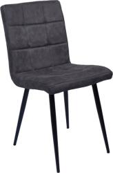 Colenis Set 6 scaune living, Dani Colenis gama lux, catifea metal, 84x42x39 cm, Antracit