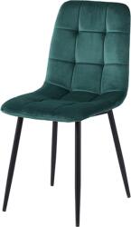Colenis Set 8 scaune living, Ela Colenis gama lux, catifea metal, 89x44x40 cm, Verde