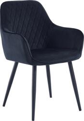 Colenis Set 6 scaune living, Beverly Colenis gama lux, catifea metal, 85x60x45 cm, Negru