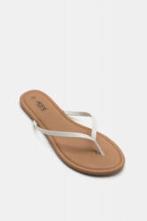 ARDENE Papuci dama Flip-flops din piele artificiala, Brant din spuma, Ardene, alb- maro, marime 36