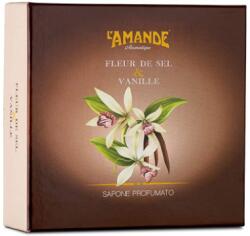 L'Amande Sapun parfumat, L Amande Fleur De Sel si Vanilie, in cutie, 100% vegetal fara conservanti, 150gr