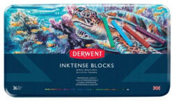 Derwent INKTENSE vízzel elmosható tintakréta készlet fémdobozban 36 szín