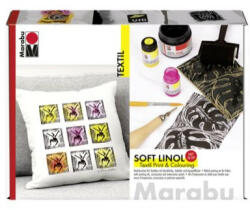 Marabu TEXTIL PRINT linó és festő készlet