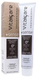 Vitalcare Professional Vopsea de păr fără amoniac - VitalCare Crema Colorante +Sense 1/00 - Nero