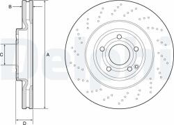 DELPHI Tarcza Ham. Mercedes Cls C218 11- (bg9192c)
