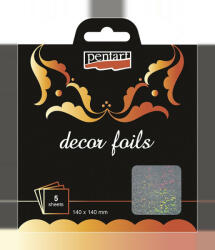 Pentacolor Dekorfólia hologram jégvirágok 14 x 14 cm, 5 db/csomag