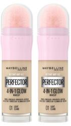 Maybelline Instant Anti-Age Perfector 4-In-1 Glow set 2x fond de ten 20 ml Nuanţă 01 Light pentru femei