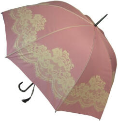 Blooming Brollies Umbrelă cu baston pentru femei Pink Vintage Lace