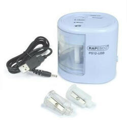 Rapesco Ascutitoare electrica Rapesco PS12 2 orificii cablu USB albastru (IR1447)