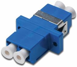 ASSMANN FO coupler, duplex, LC to LC, SM, color blue, OS2 ceramic sleeve, polymer housing, incl. screws (DN-96007-1) (DN-96007-1)