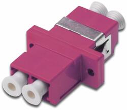 ASSMANN FO coupler, duplex, LC to LC, MM, violet, OM4 ceramic sleeve, polymer housing, incl. screws (DN-96019-1) (DN-96019-1)