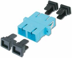 ASSMANN FO coupler, duplex, SC to SC, MM OM3, color aqua ceramic sleeve, polymer housing, incl. screws (DN-96005-1) (DN-96005-1)