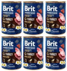 Brit Premium by Nature Junior Turkey and liver 6x400 g set hrana umeda catelusi, curcan si ficat