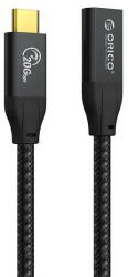 ORICO Cablu prelungitor Orico CY32 100W USB Type-C male - USB Type-C female 1m, Negru (CY32-10-BK)
